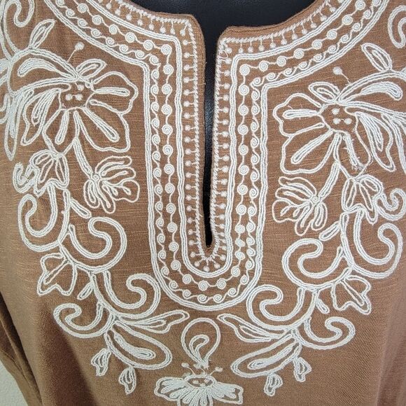J.Jill Vicuna Embroidered A-line Tank Top Size XL - Picture 3 of 6